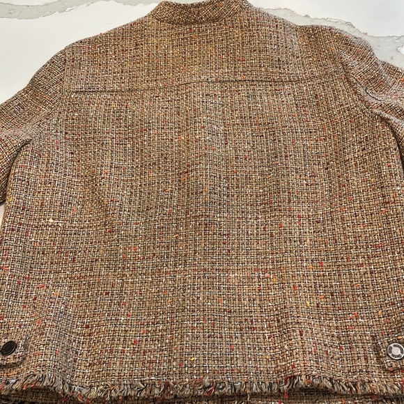 Kate Hill Petite Autumn Tweed 2 Piece Suit Jacket & Skirt & Gold thread accents - Picture 14 of 16